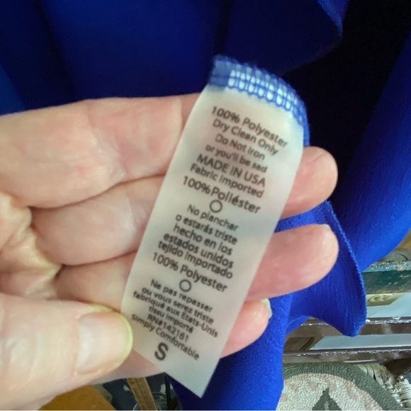 LulaRoe SHIRLEY Royal Blue Kimono Cover Up Polyester Knit Size SMALL - Picture 4 of 7